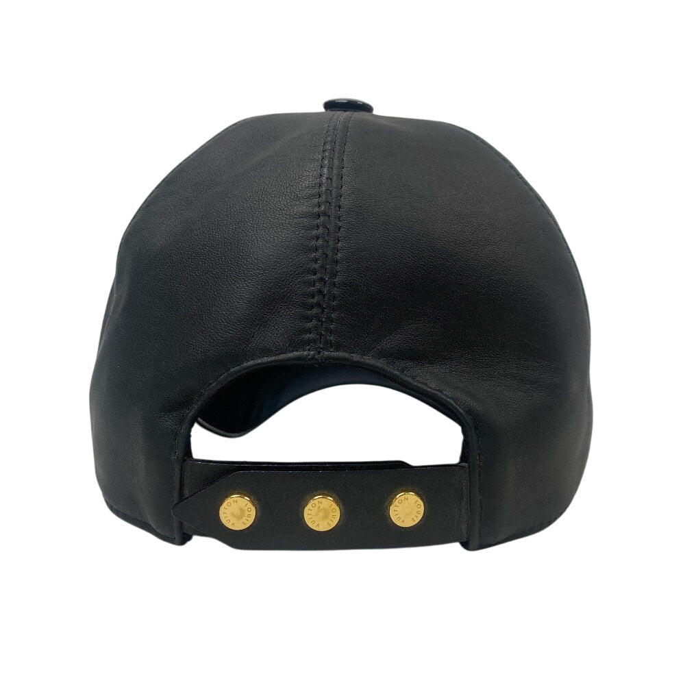 LOUIS VUITTON cap M77306 leather black Cruiser