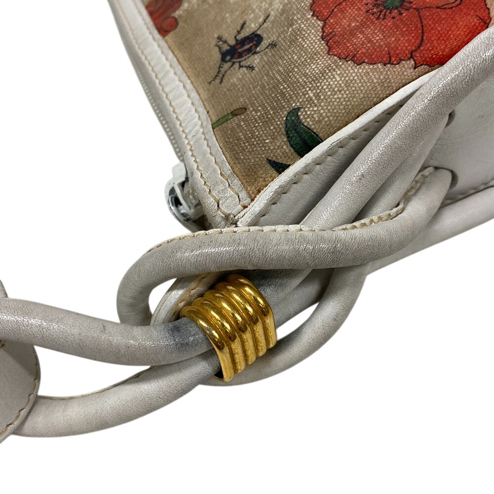 GUCCI Shoulder Bag 001・090・0729 Canvas, Leather white Flora GG