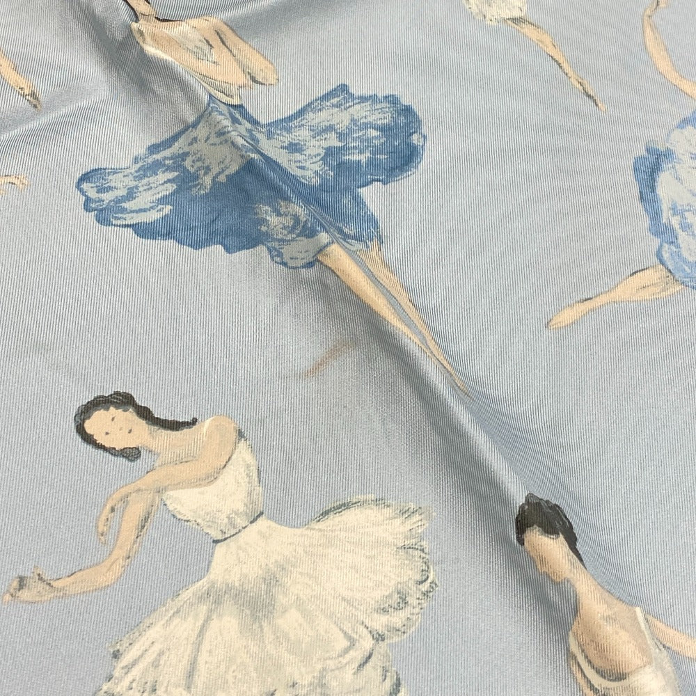 HERMES scarf silk blue Ballet Dancer
