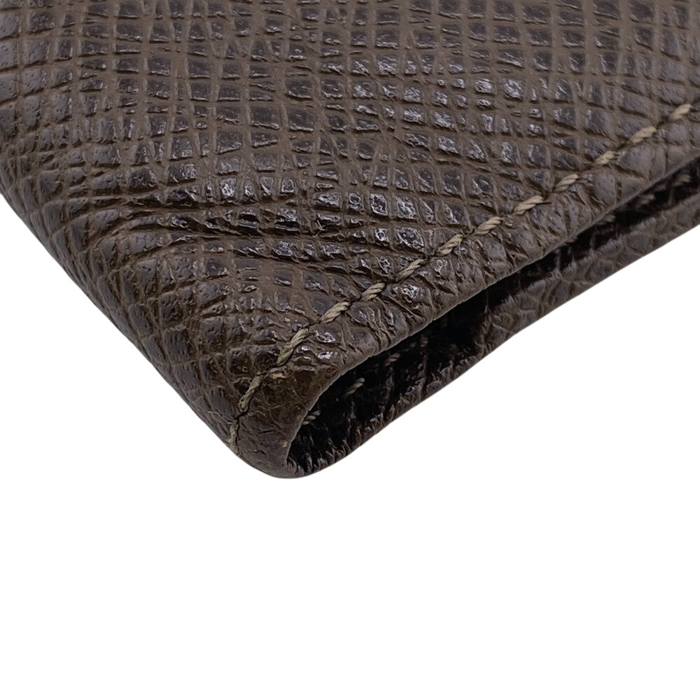 LOUIS VUITTON Bill Compartment M32810 leather Brown Taiga Portefeuille Multripru