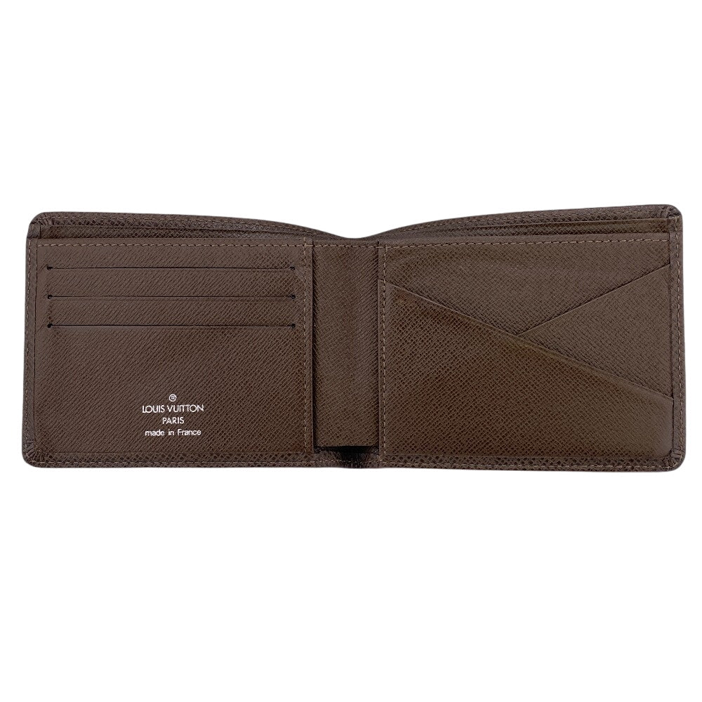 LOUIS VUITTON Bill Compartment M32810 leather Brown Taiga Portefeuille Multripru
