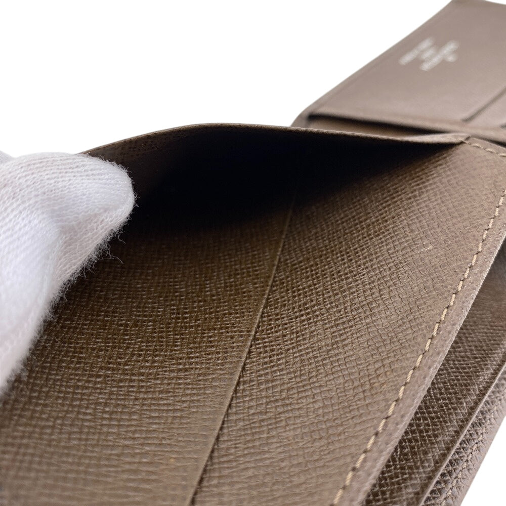 LOUIS VUITTON Bill Compartment M32810 leather Brown Taiga Portefeuille Multripru