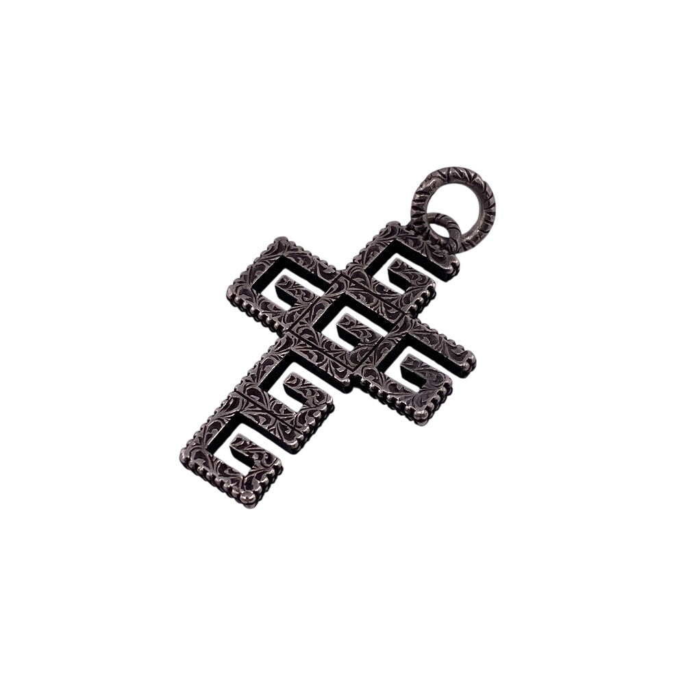 GUCCI Pendant top Silver925 Silver Square G Cross