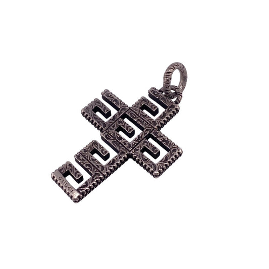 GUCCI Pendant top Silver925 Silver Square G Cross