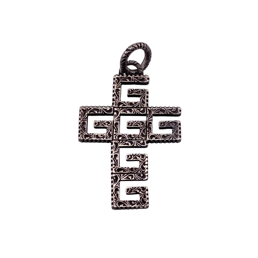 GUCCI Pendant top Silver925 Silver Square G Cross