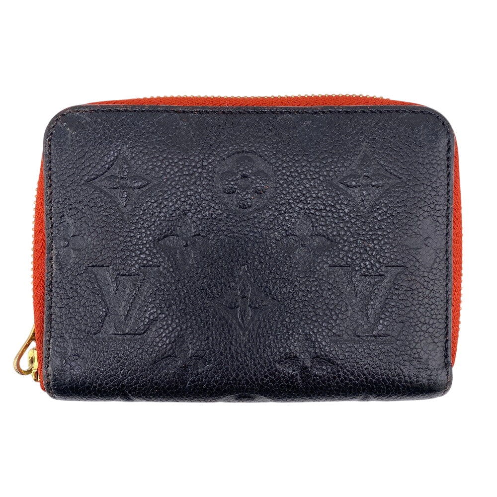 LOUIS VUITTON Bifold Wallet leather black Monogram Portefeuille