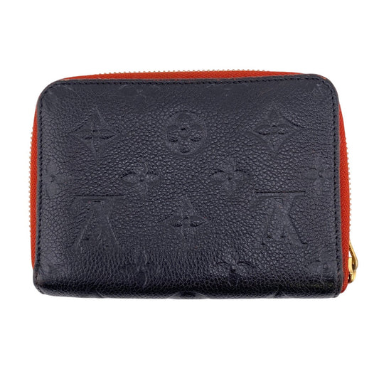 LOUIS VUITTON Bifold Wallet leather black Monogram Portefeuille
