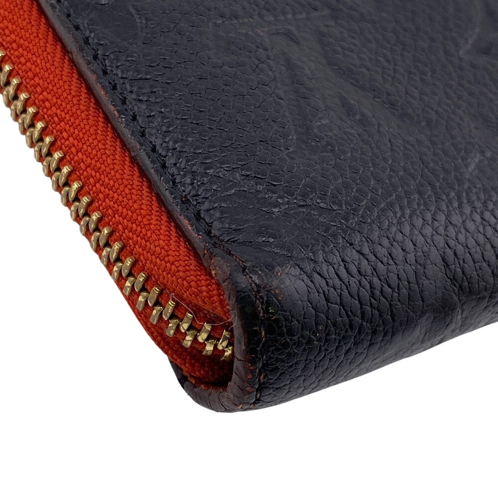LOUIS VUITTON Bifold Wallet leather black Monogram Portefeuille