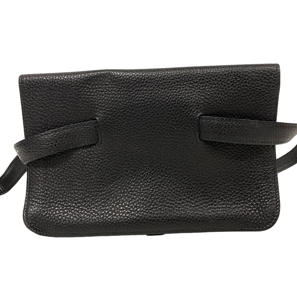 HERMES Waist bag Togo black Dogon SilverMetal