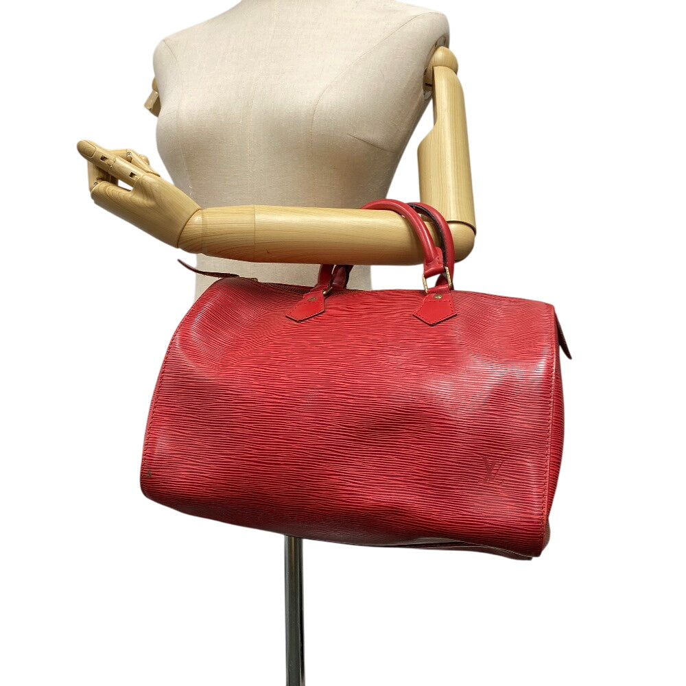 LOUIS VUITTON Boston Duffel bag M43007 leather Castilian red Epi Speedy 30