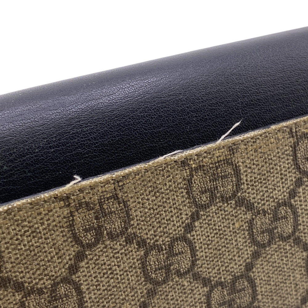 GUCCI Long Wallet Purse 453506 Leather, PVC black GG Supreme