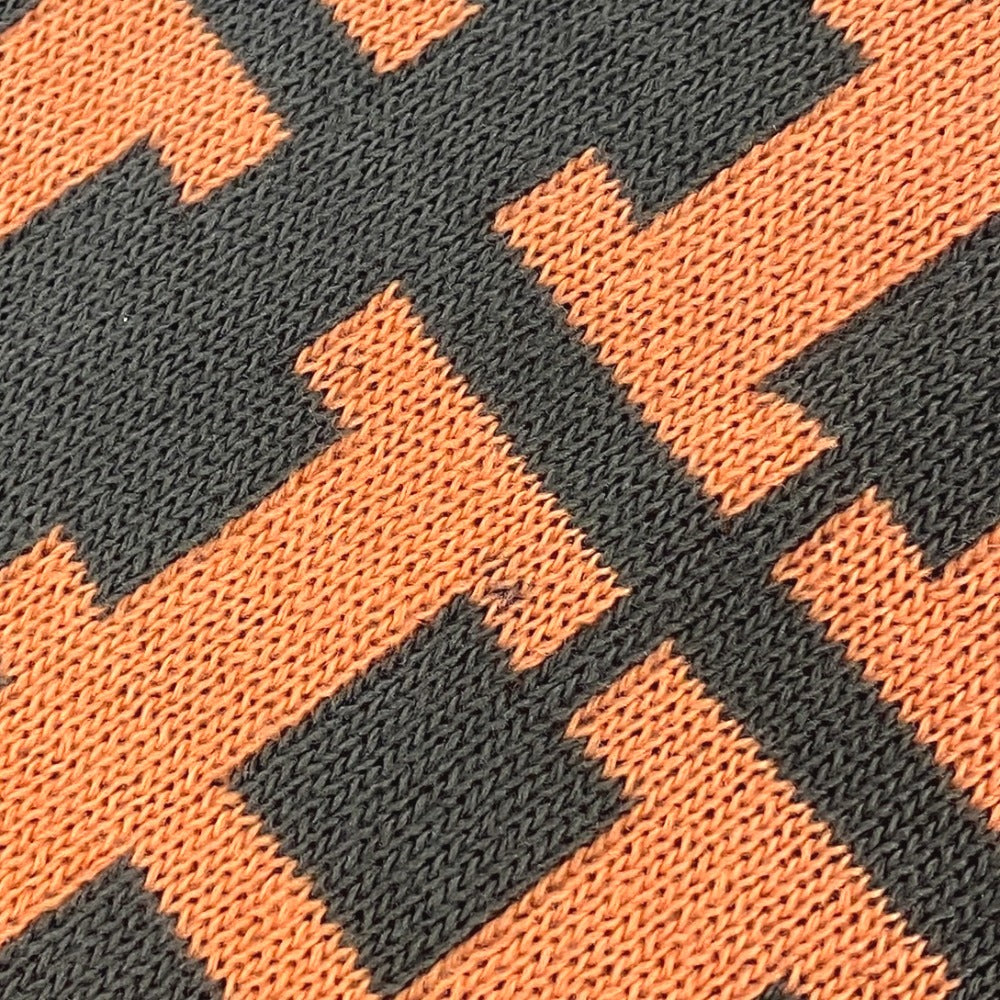 HERMES Scarf cashmere Brown logo