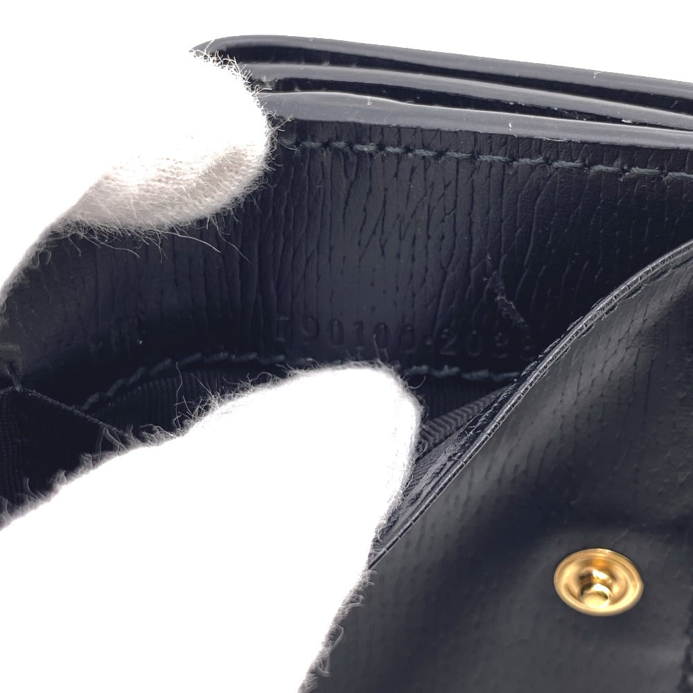 GUCCI Tri-fold wallet 790100 leather black Script Wallet