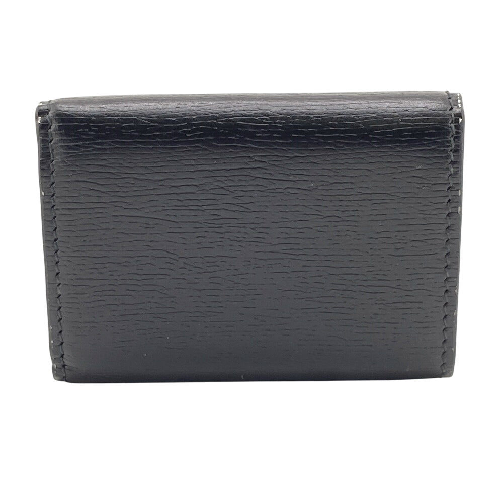 GUCCI Tri-fold wallet 790100 leather black Script Wallet