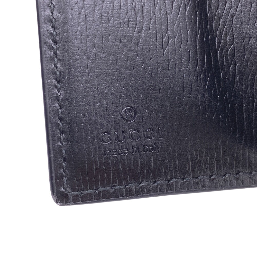 GUCCI Tri-fold wallet 790100 leather black Script Wallet