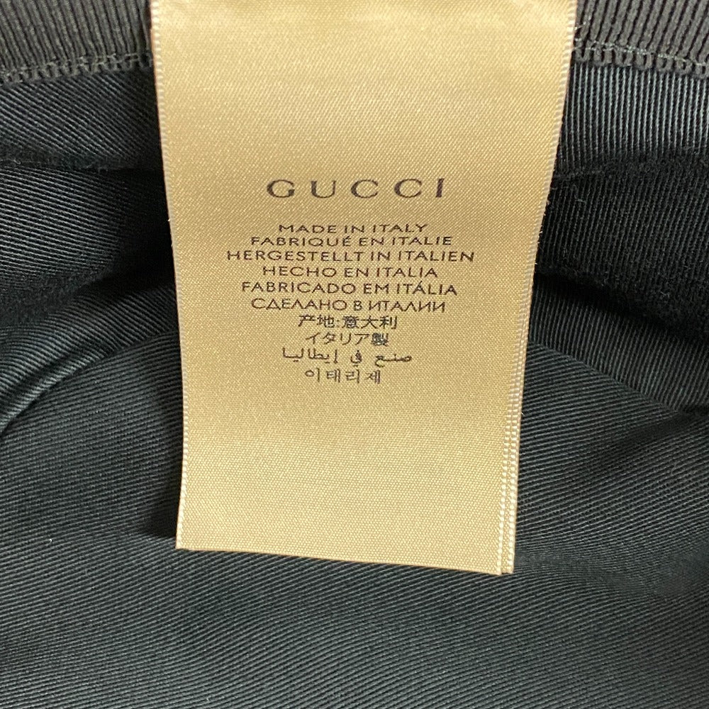GUCCI hat 576587 Canvas, Leather black GG canvas