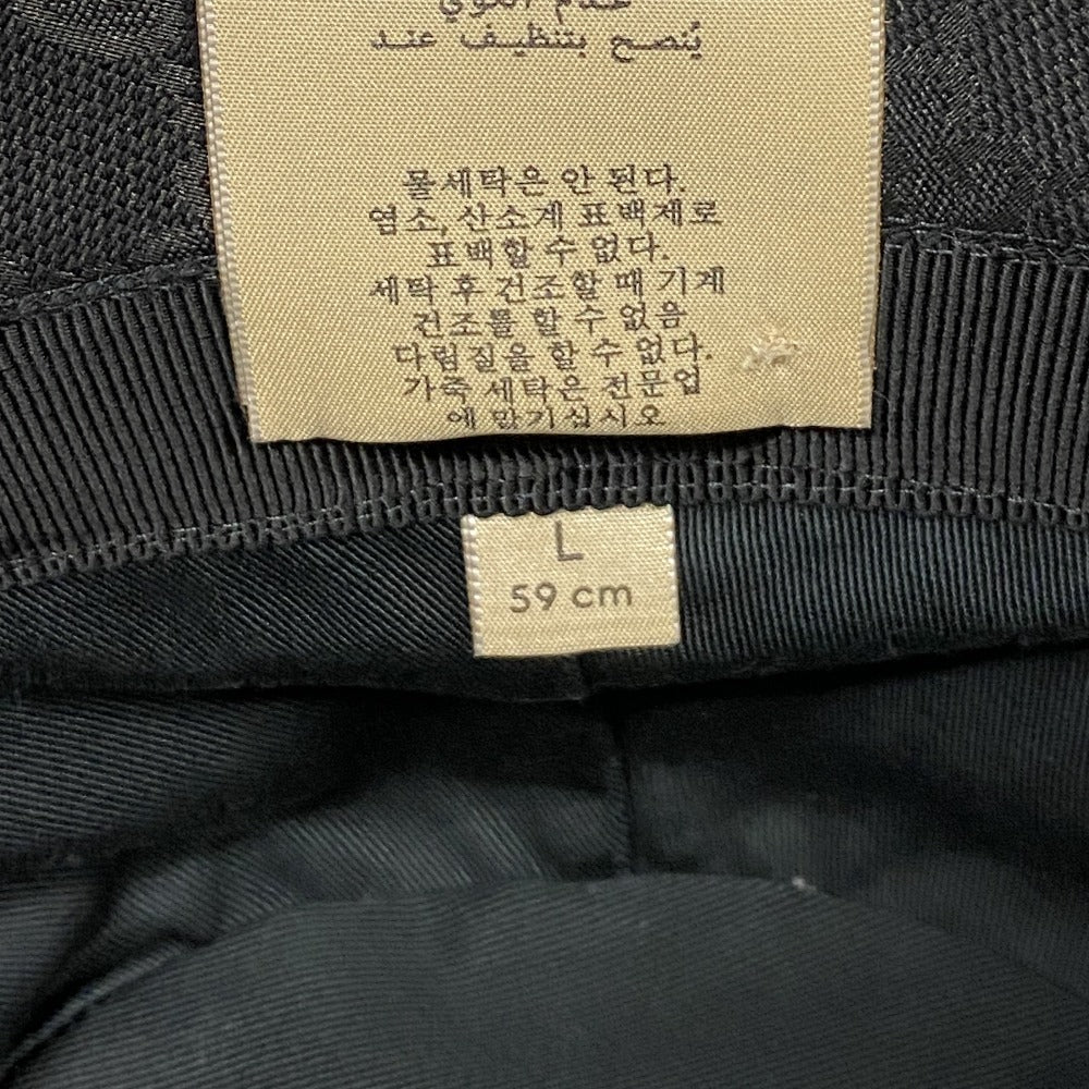 GUCCI hat 576587 Canvas, Leather black GG canvas