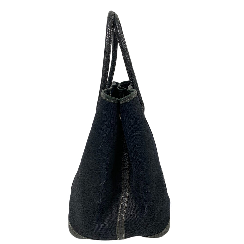 HERMES Handbag Toile Officier, Negonda black Garden party 36 PM