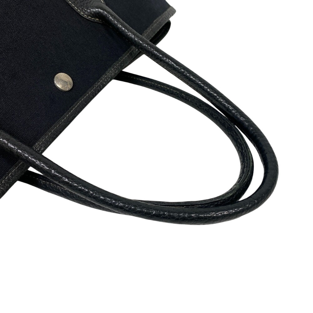 HERMES Handbag Toile Officier, Negonda black Garden party 36 PM