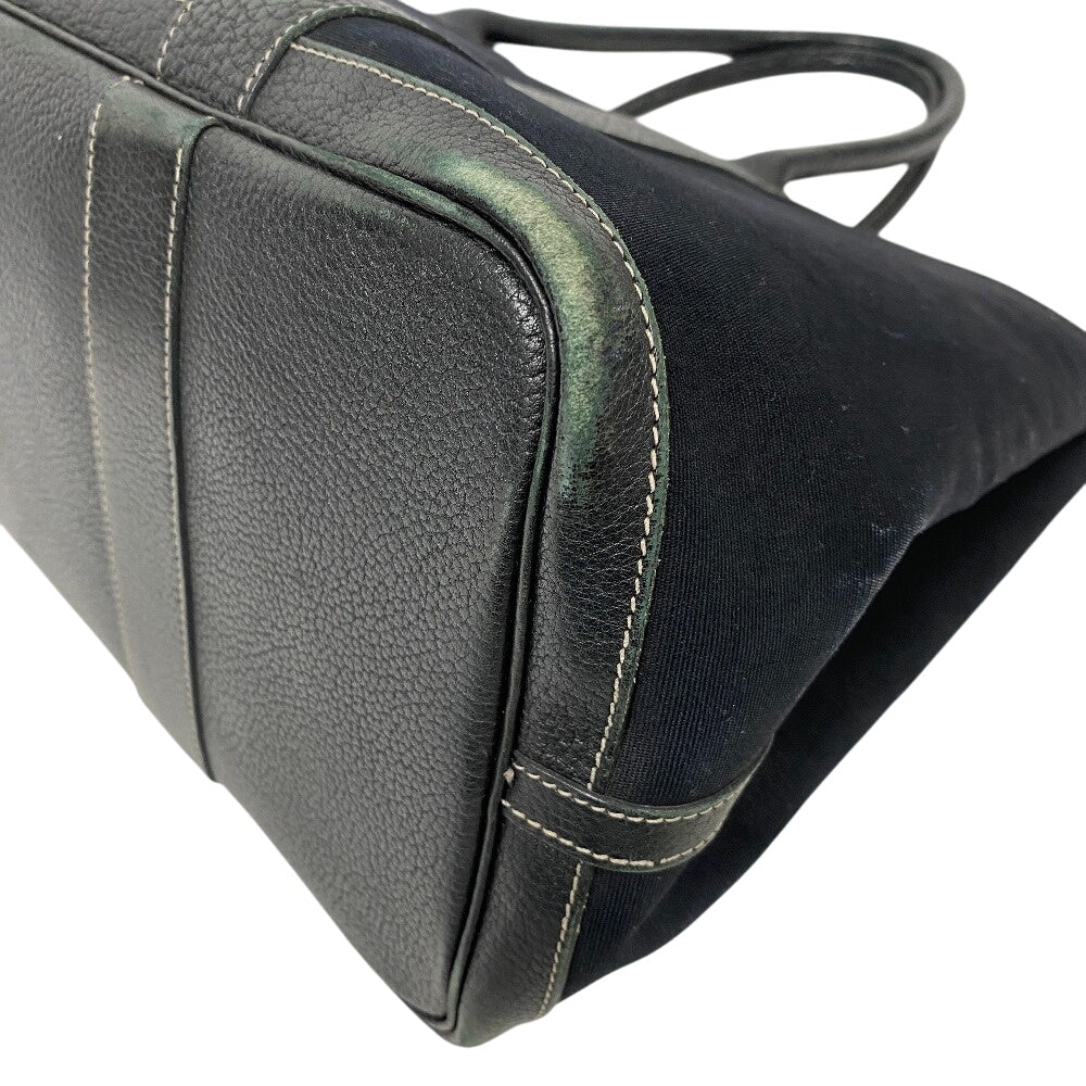HERMES Handbag Toile Officier, Negonda black Garden party 36 PM