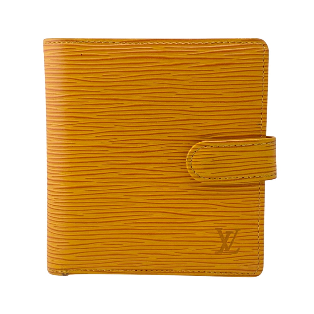 LOUIS VUITTON Bifold Wallet M63559 leather Jaune (Tassili Yellow) Epi Porte Billets Compact