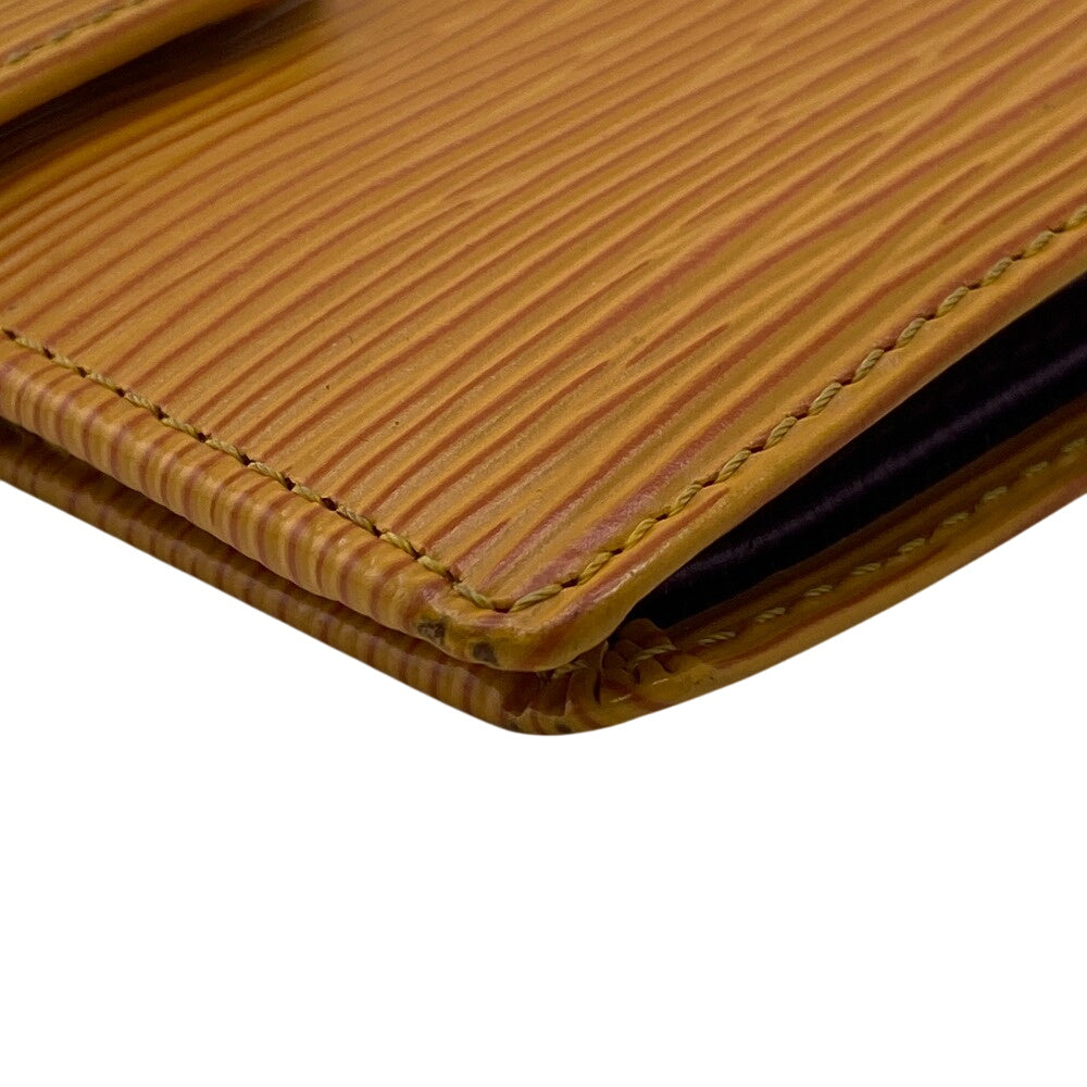 LOUIS VUITTON Bifold Wallet M63559 leather Jaune (Tassili Yellow) Epi Porte Billets Compact