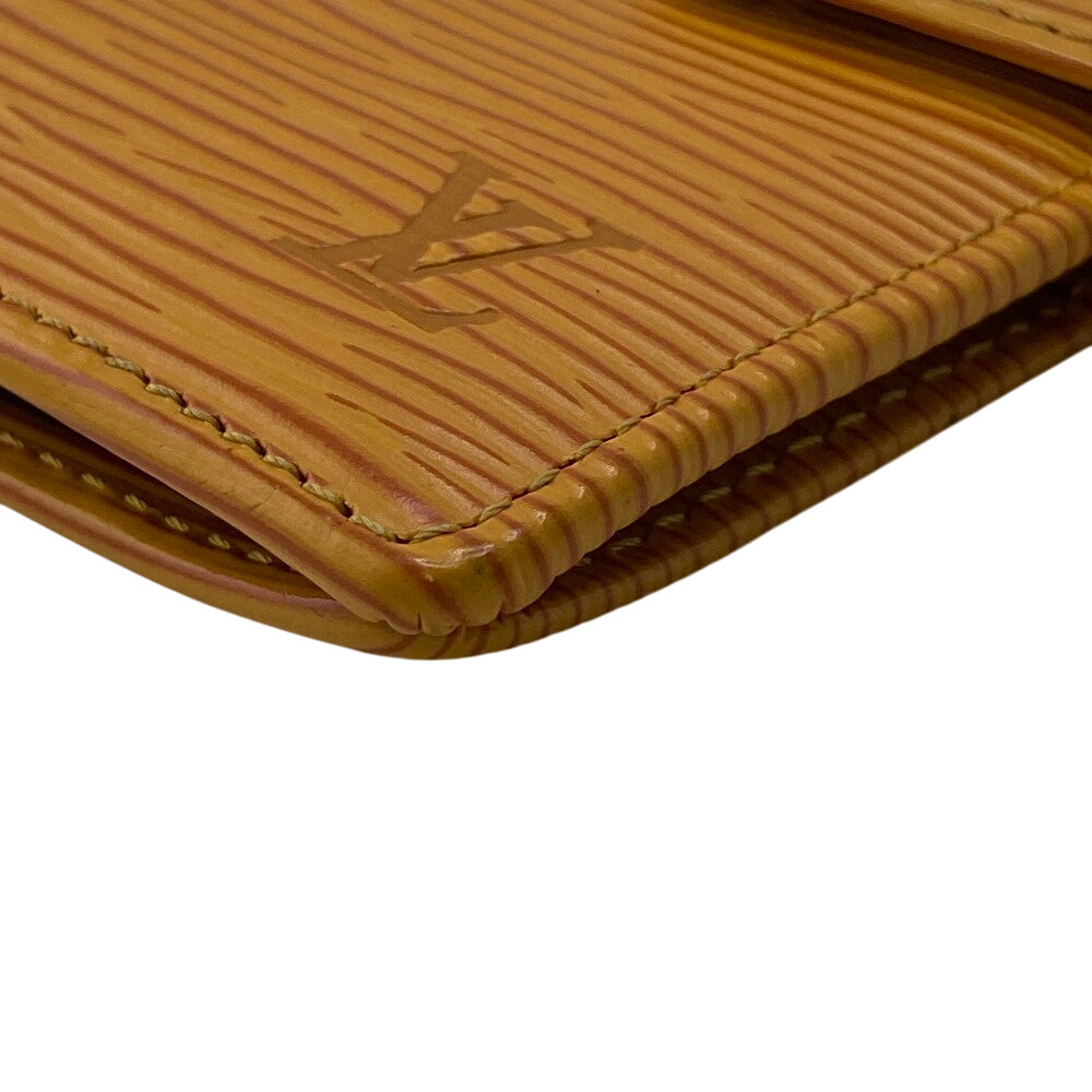 LOUIS VUITTON Bifold Wallet M63559 leather Jaune (Tassili Yellow) Epi Porte Billets Compact