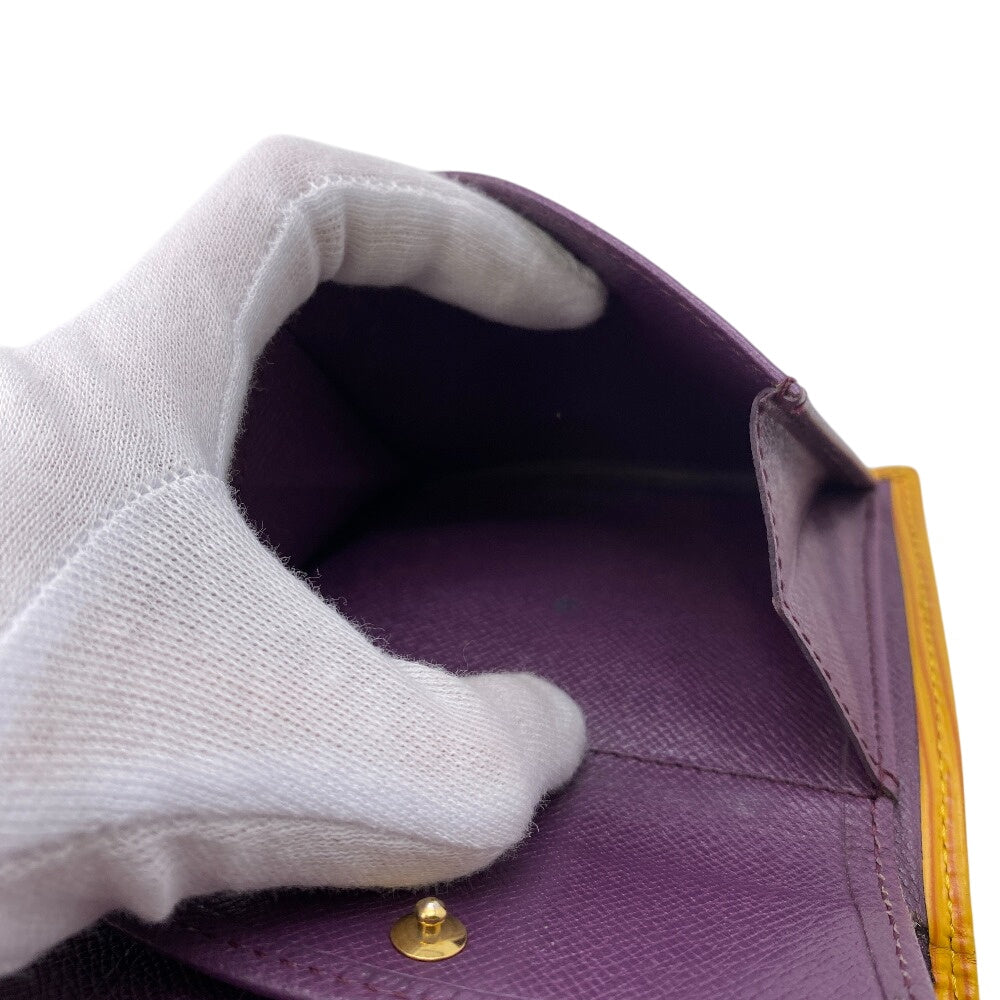 LOUIS VUITTON Bifold Wallet M63559 leather Jaune (Tassili Yellow) Epi Porte Billets Compact