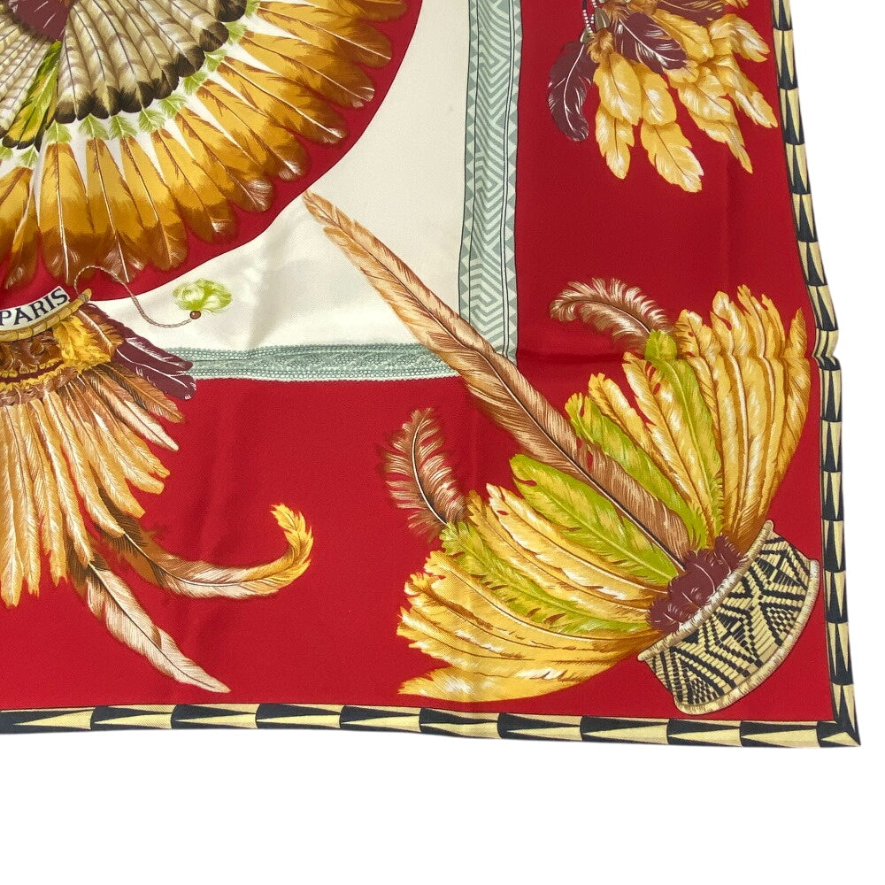 HERMES scarf silk Navy Carre90 BRAZIL