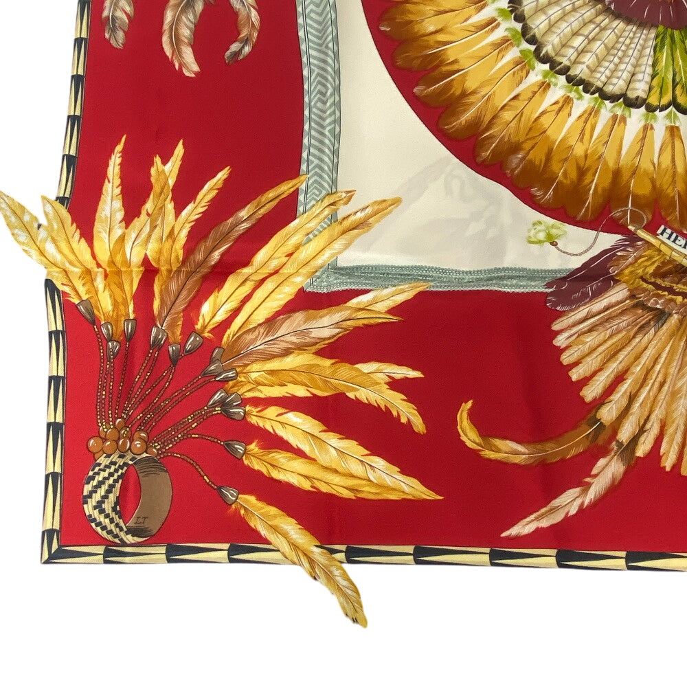 HERMES scarf silk Navy Carre90 BRAZIL
