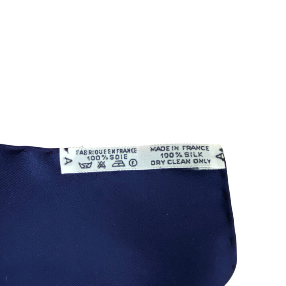HERMES scarf silk Navy Carre90 BRAZIL