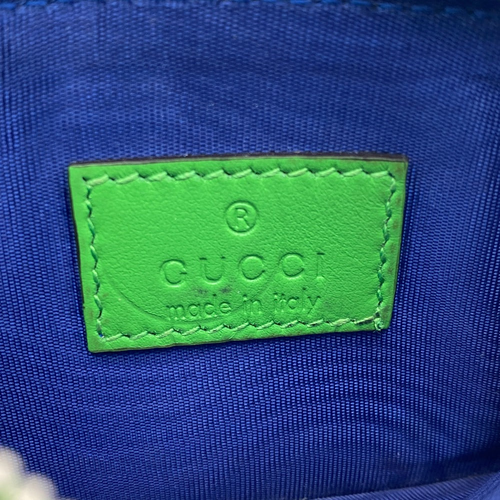 GUCCI Coin case 725550 leather green GG emboss