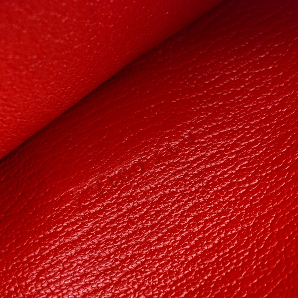 HERMES Long Wallet Purse Chevre Misol Red Beansufla