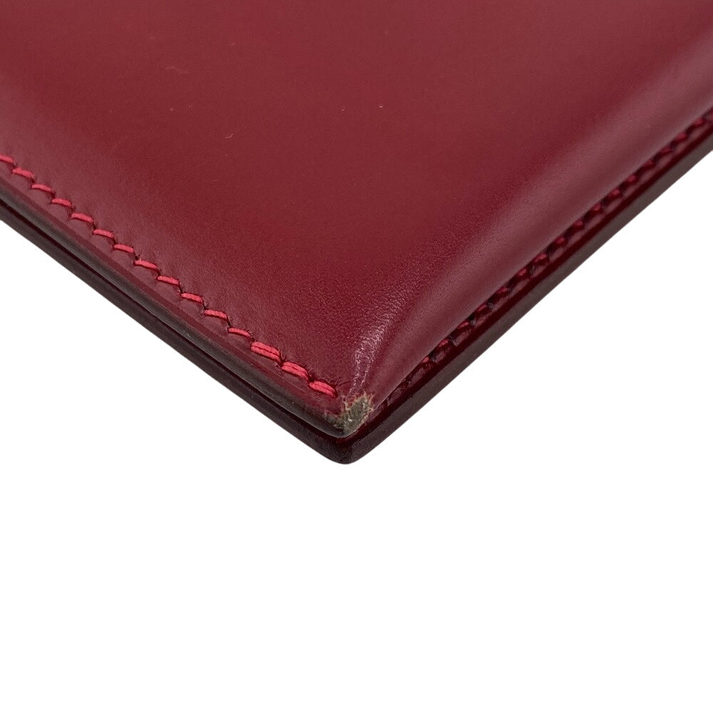 HERMES Long Wallet Purse Box scarf Red Baan classic