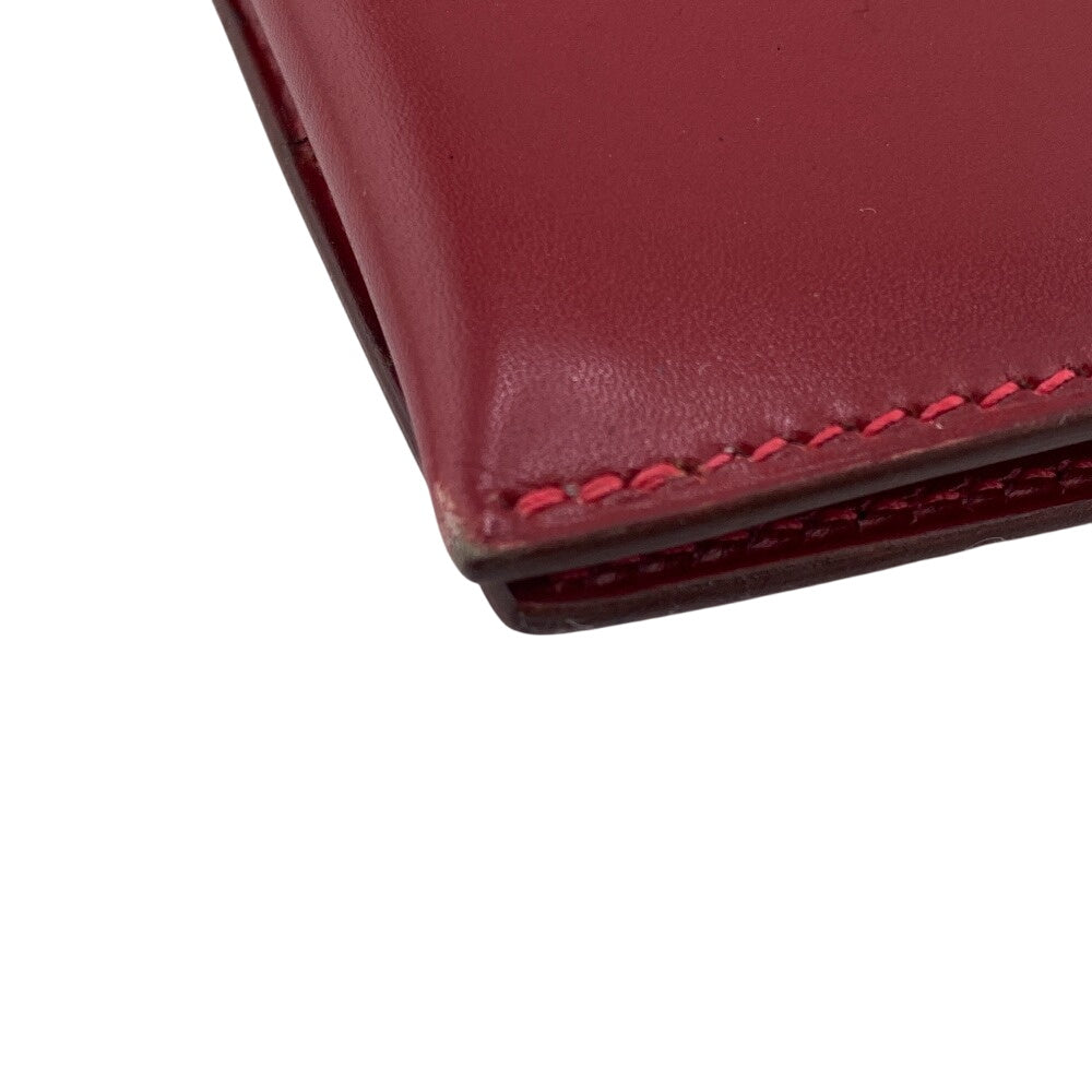 HERMES Long Wallet Purse Box scarf Red Baan classic