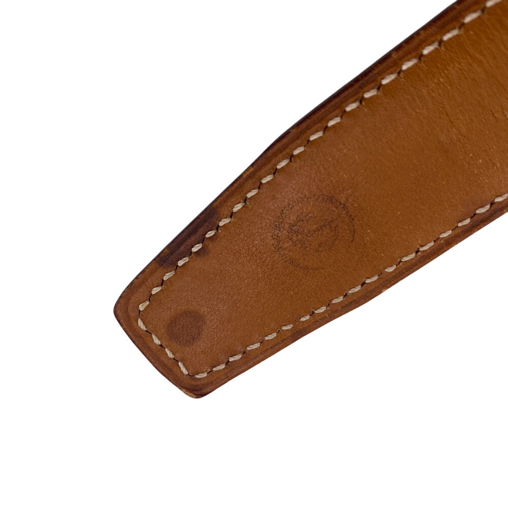 HERMES belt leather blue reversible 65