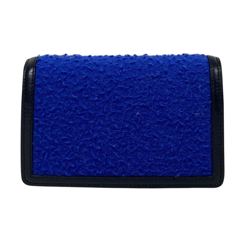 GUCCI Shoulder Bag 476432 Wool, Leather blue Duosonis