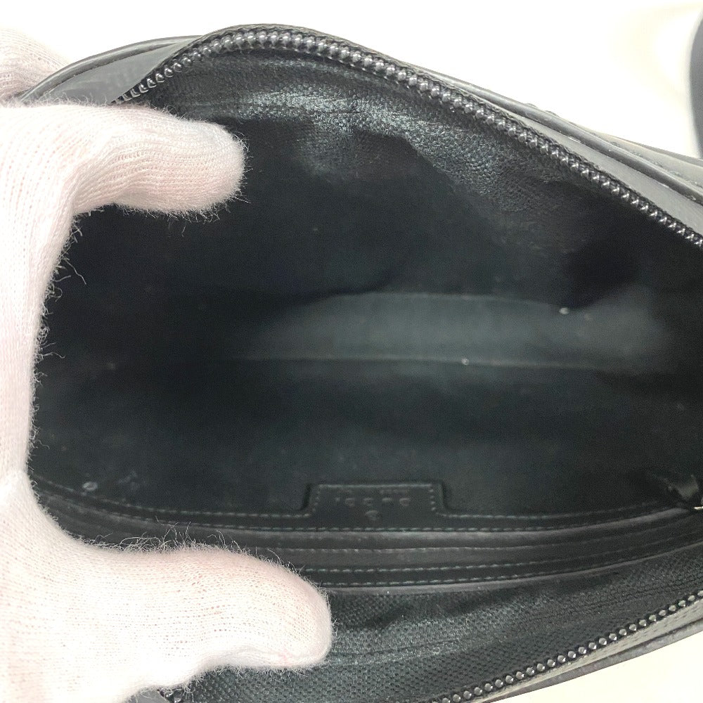 GUCCI Shoulder Bag 771293 rubber black GG Rubber