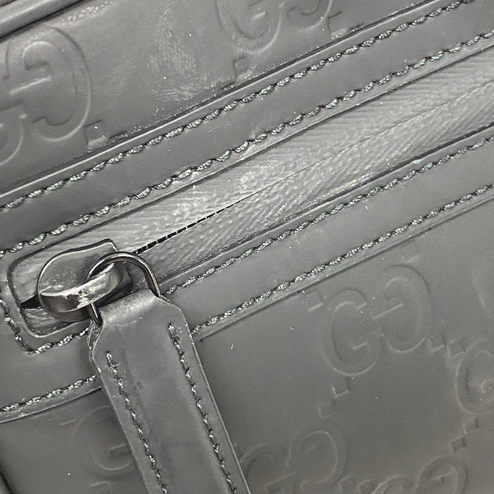 GUCCI Shoulder Bag 771293 rubber black GG Rubber