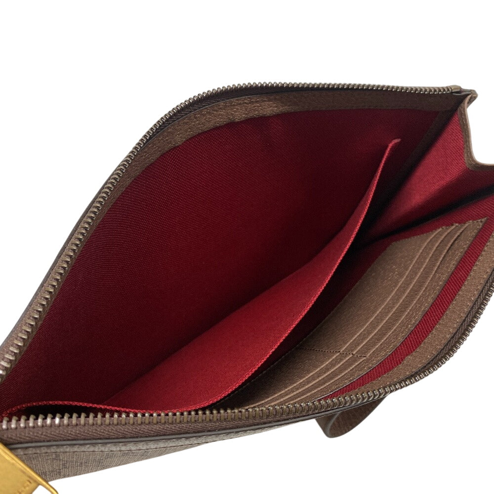 GUCCI Clutch bag 647925 PVC, Leather Brown GG Supreme
