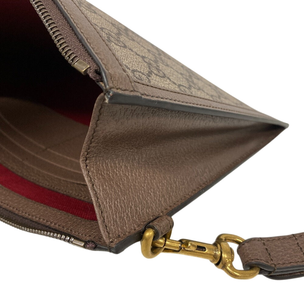GUCCI Clutch bag 647925 PVC, Leather Brown GG Supreme