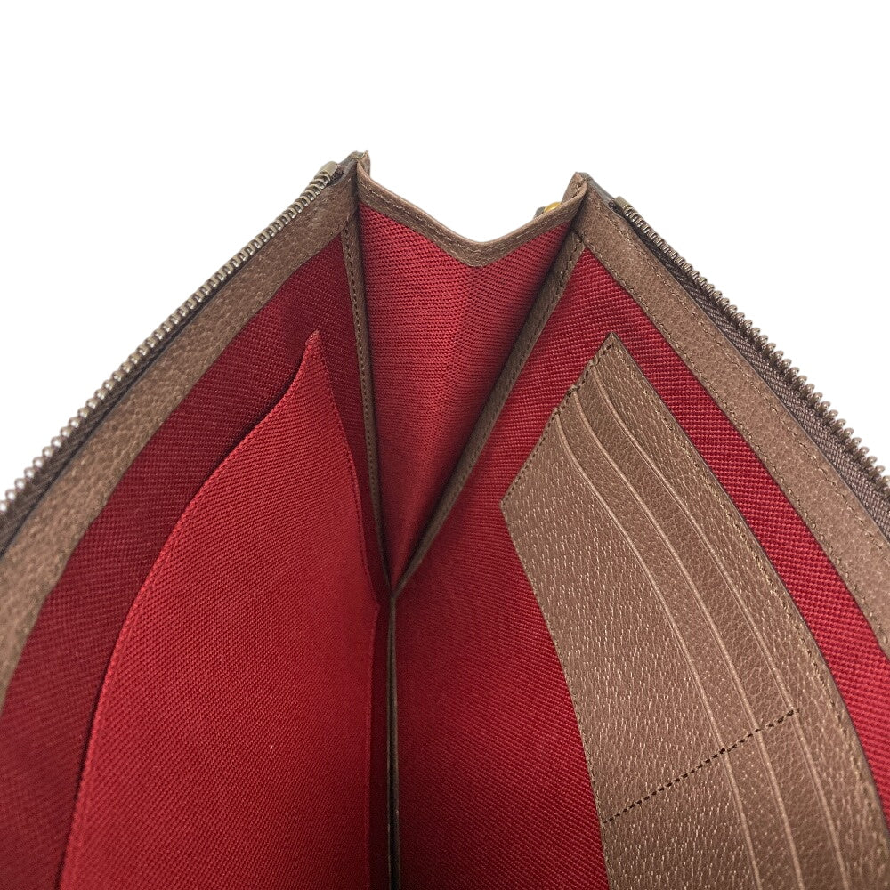 GUCCI Clutch bag 647925 PVC, Leather Brown GG Supreme