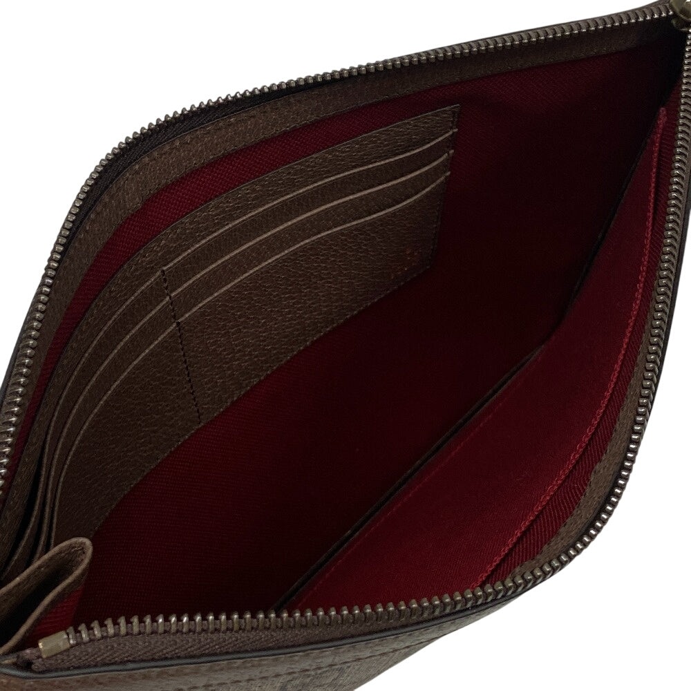 GUCCI Clutch bag 647925 PVC, Leather Brown GG Supreme