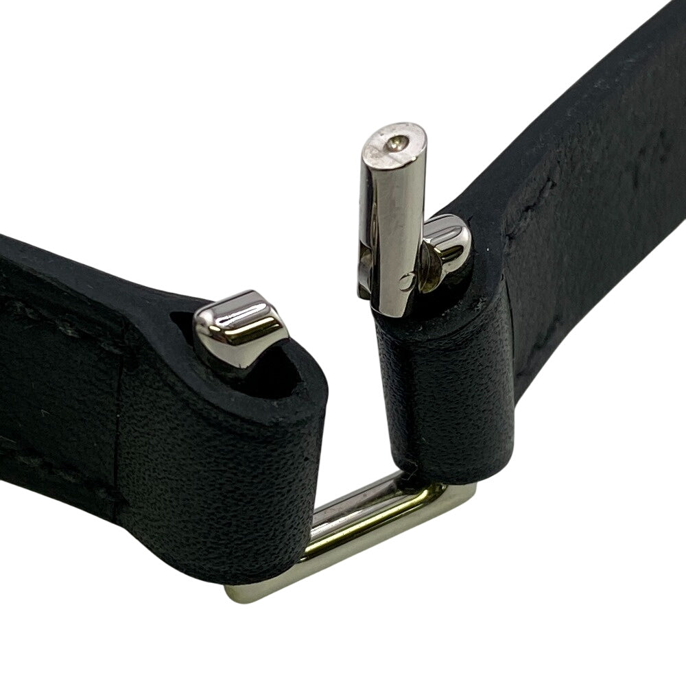 HERMES bracelet Leather, Metal black Camden