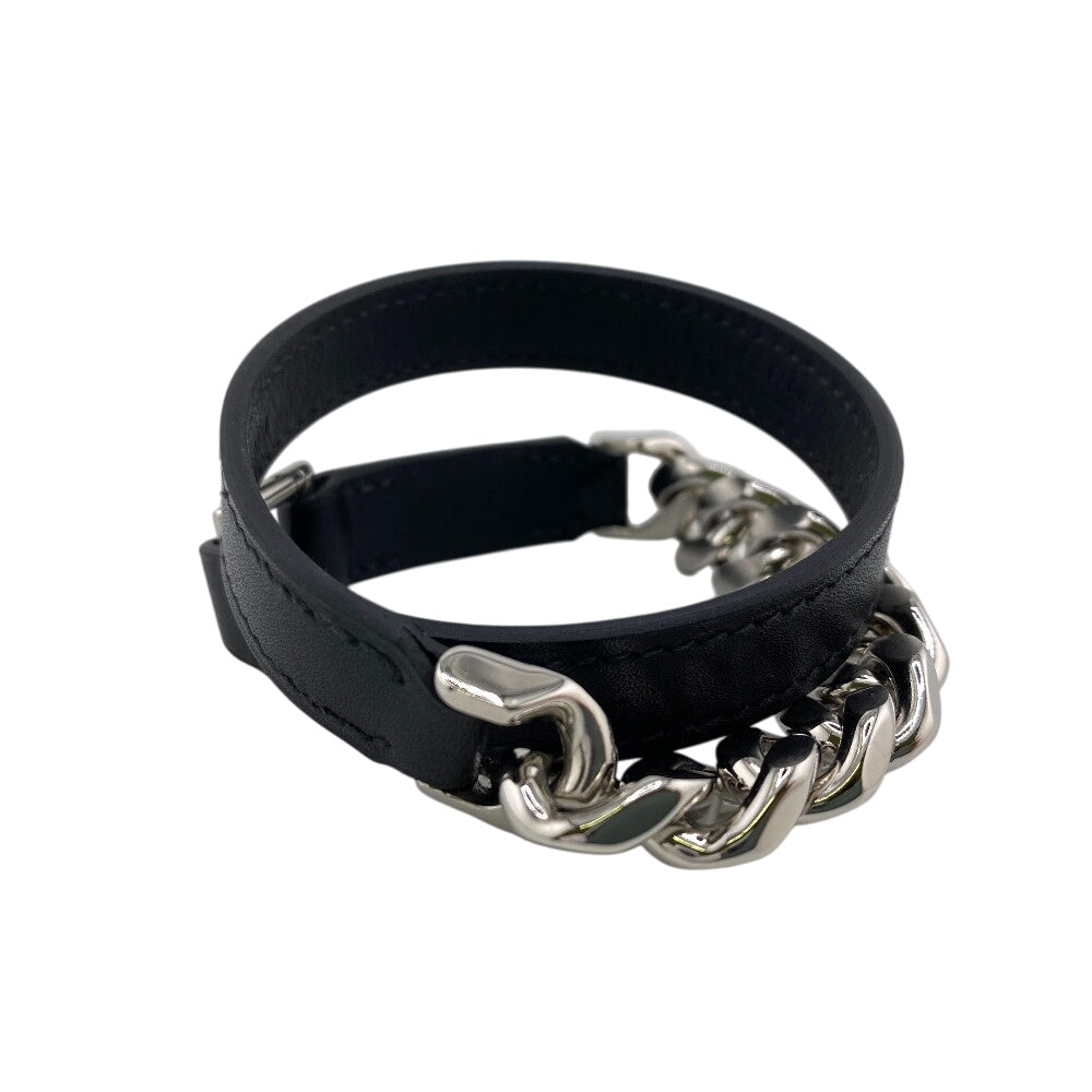 HERMES bracelet Leather, Metal black Camden