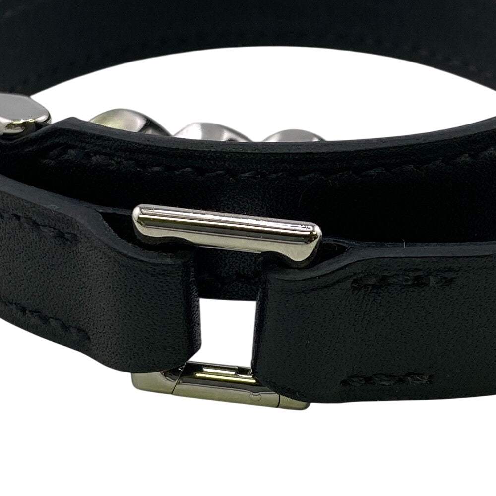HERMES bracelet Leather, Metal black Camden