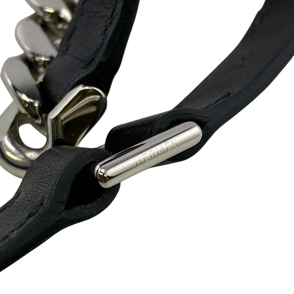 HERMES bracelet Leather, Metal black Camden