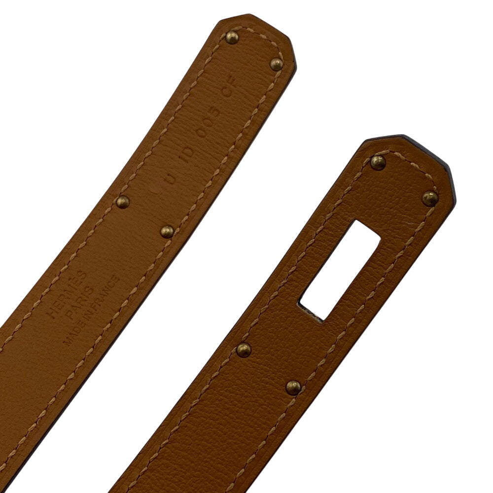 HERMES belt leather white Kelly belt