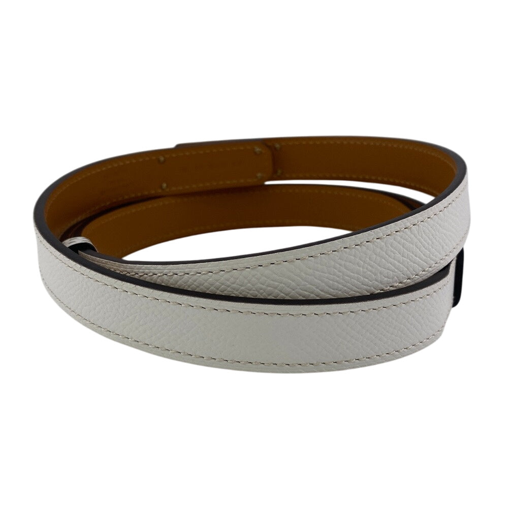 HERMES belt leather white Kelly belt