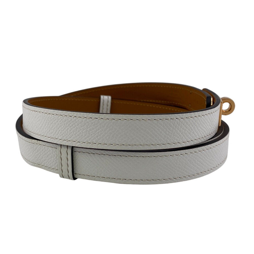 HERMES belt leather white Kelly belt